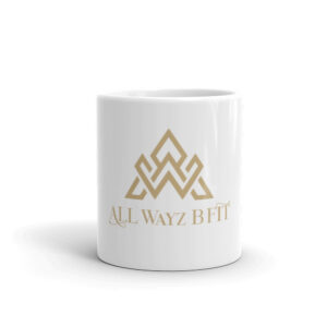 – White glossy mug